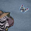 Sweatshirt - Gr. 122 - Hellblau - Applikation - Zebra auf Roller – Bild 5