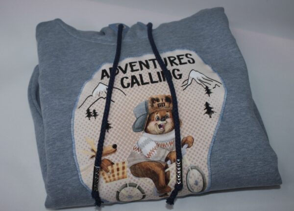 Sweatshirt - Hoodie - Gr. 122 - Hellblau - Applikation - Adventures – Bild 5
