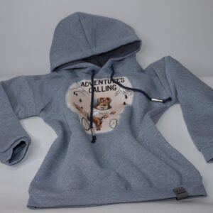 Sweatshirt - Hoodie - Gr. 122 - Hellblau - Applikation - Adventures
