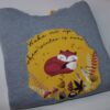 Sweatshirt - Gr. 122 - Hellblau - Applikation - Fuchs, gelb – Bild 4