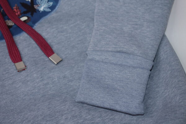 Sweatshirt - Hoodie - Gr. 122 - Hellblau - Applikation - Fuchs, blau – Bild 3