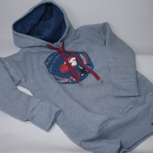 Sweatshirt - Hoodie - Gr. 122 - Hellblau - Applikation - Fuchs, blau