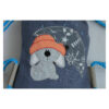 1 einzigartiger Kinderrucksack - Turnbeutel - Wanderbeutel - Leinen - Blau - Bär mit Regenschirm – Bild 4