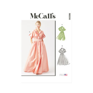 "Sommerkleid mit Reverskragen genäht nach McCall’s Schnittmuster M8556 – luftiges, elegantes Kleid für warme Tage"