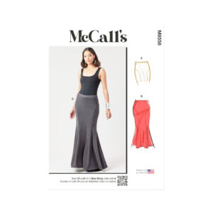 „McCall’s Schnittmuster M8558 – figurbetonter Damenrock, ideal für Stretchstoffe, DIY-Nähprojekt“