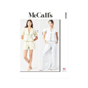 "Sommerliches Nähprojekt: Bluse & Hose Damen – McCall’s Schnittmuster M8563" Kombination aus Bluse und Hose