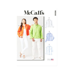 Unisex-Schnittmuster M8566 von McCall’s – sportliches Hemd oder Jacke zum Selbernähen. Ideal für DIY-Mode, Anfänger & Fortgeschrittene!