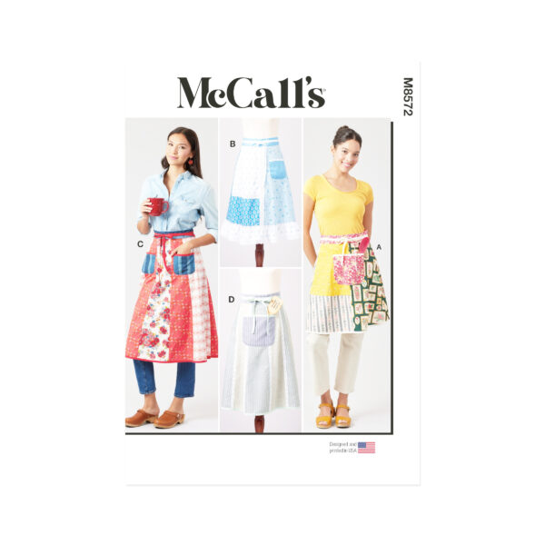 Schnittmuster von McCall's für halbe Schürzen zum Binden