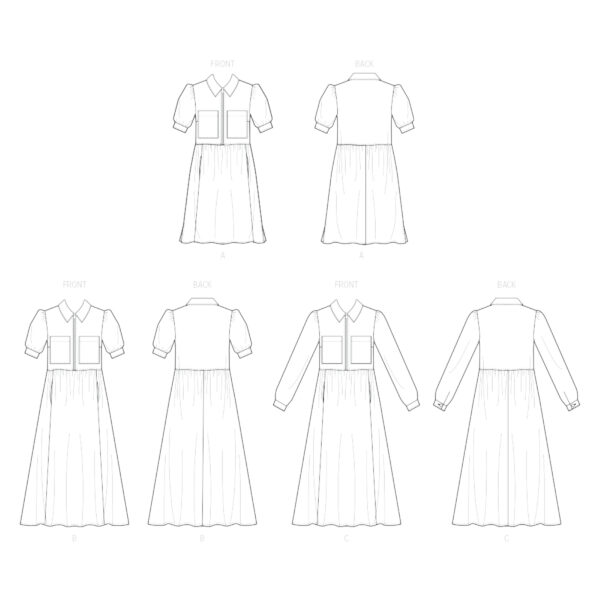 McCall’s Schnittmuster M8553 – Kleid mit Puffärmel – Bild 7