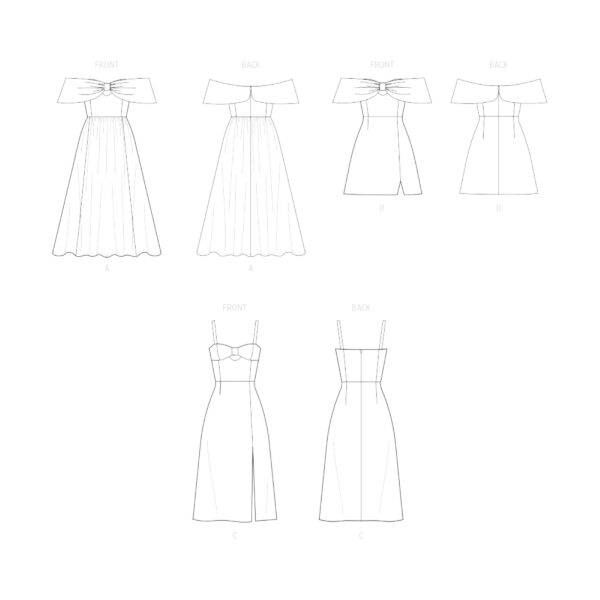 McCall’s Schnittmuster M8554 – schulterfreies Abendkleid – Bild 7