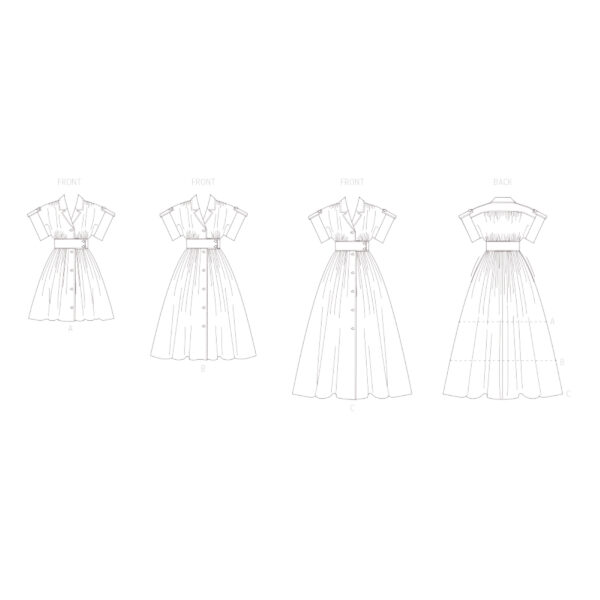 McCall’s Schnittmuster M8556 – Sommerkleid mit Reverskragen – Bild 6
