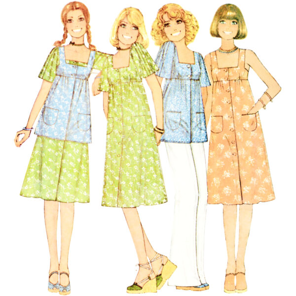 McCall’s Schnittmuster M8569 – Vintage Kleid, Bluse im 70er-Jahre-Stil – Bild 2