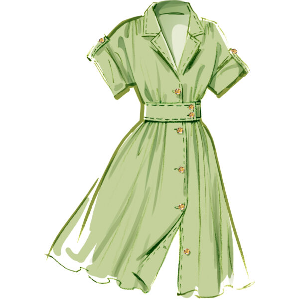 McCall’s Schnittmuster M8556 – Sommerkleid mit Reverskragen – Bild 3