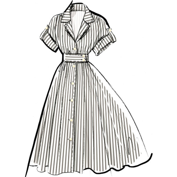 McCall’s Schnittmuster M8556 – Sommerkleid mit Reverskragen – Bild 4