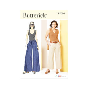 schnittmuster Butterick B7024, leichte Damenhose für den Sommer.