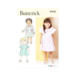 Butterick Schnittmuster B7032 – verspieltes Kleid für Kleinkind, genähtes Modell