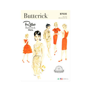 Schnittmuster Butterick B7035, Retrokleid im Stil der 60er Jahre