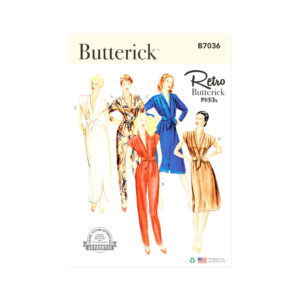 schnittmuster Butterick B7036, Retro Kleid oder Overall im Stil der 80 er Jahre