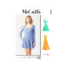 „McCall’s Schnittmuster M8551: Modellfoto eines figurbetonten Kleids mit Karree-Ausschnitt und Trägern – elegantes DIY-Projekt für Damen“