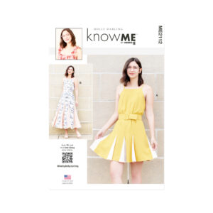"Schnittmuster ME2112 von knowME – Kleid mit Godetfalten für eine elegante Silhouette, ideal für Sommerfeiern und besondere Anlässe. Perfekt zum Selbernähen."