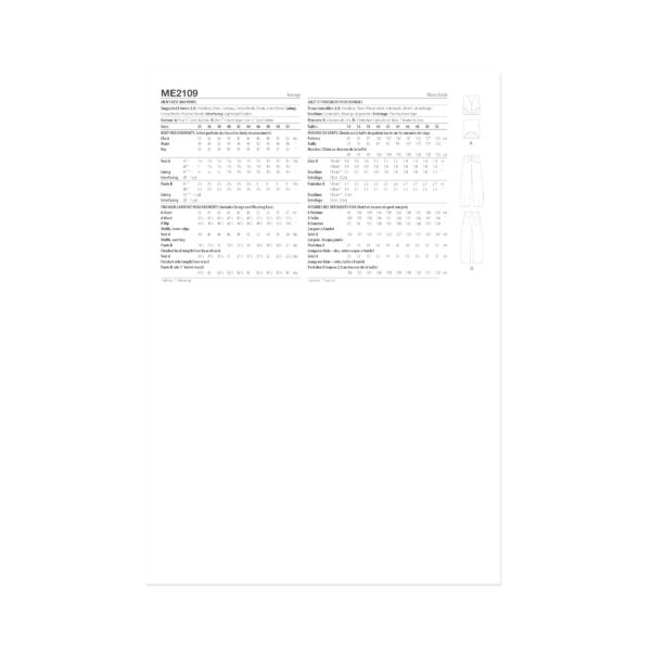knowME Schnittmuster - ME2109 - Herrenhose, mit Weste – Bild 7