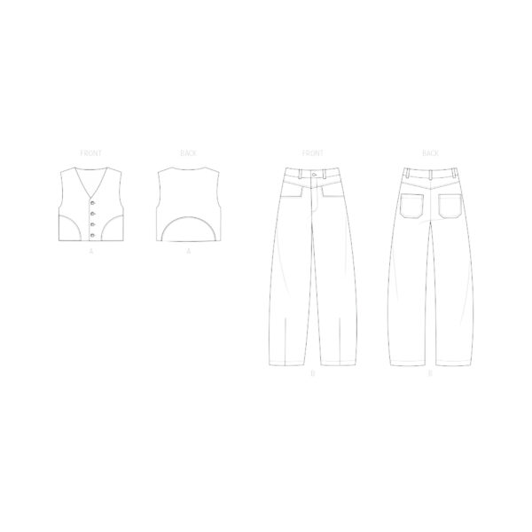 knowME Schnittmuster - ME2109 - Herrenhose, mit Weste – Bild 6