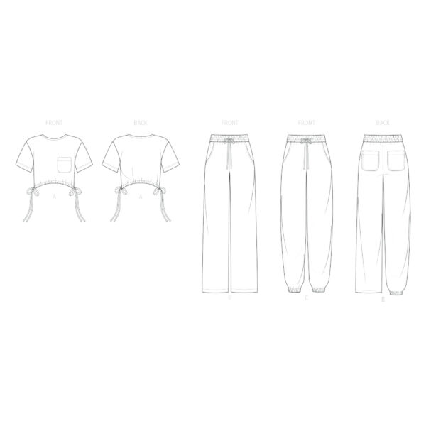 knowME Schnittmuster - ME2110 - Freizeithose und Shirt für Damen – Bild 8
