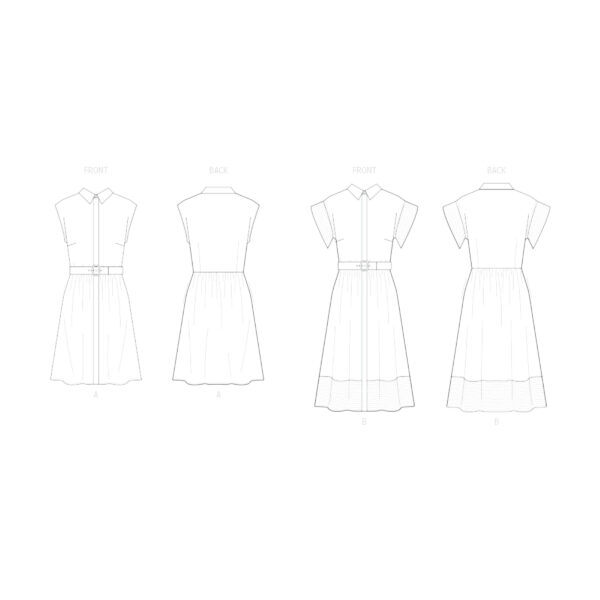 Butterick Schnittmuster - B7021 - Sommerkleid mit durchgehender Knopfleiste – Bild 5