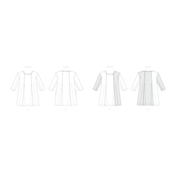Butterick Schnittmuster - B7023 - lässig weite Bluse mit dreiviertel Ärmel – Bild 8