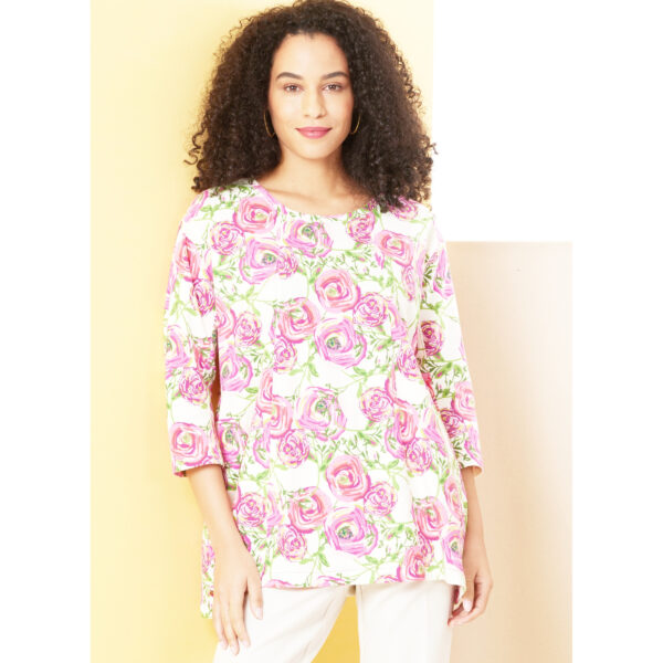 Butterick Schnittmuster - B7023 - lässig weite Bluse mit dreiviertel Ärmel – Bild 2