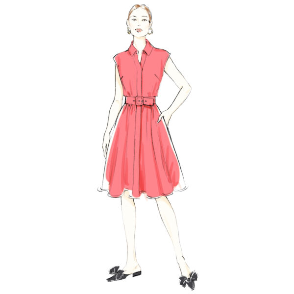 Butterick Schnittmuster - B7021 - Sommerkleid mit durchgehender Knopfleiste – Bild 3