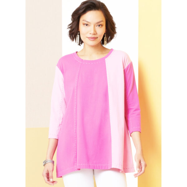 Butterick Schnittmuster - B7023 - lässig weite Bluse mit dreiviertel Ärmel – Bild 3
