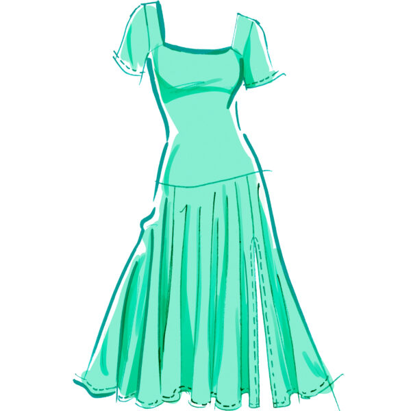 McCalls Schnittmuster M8551 - Kleid mit Karree Ausschnitt – Bild 3