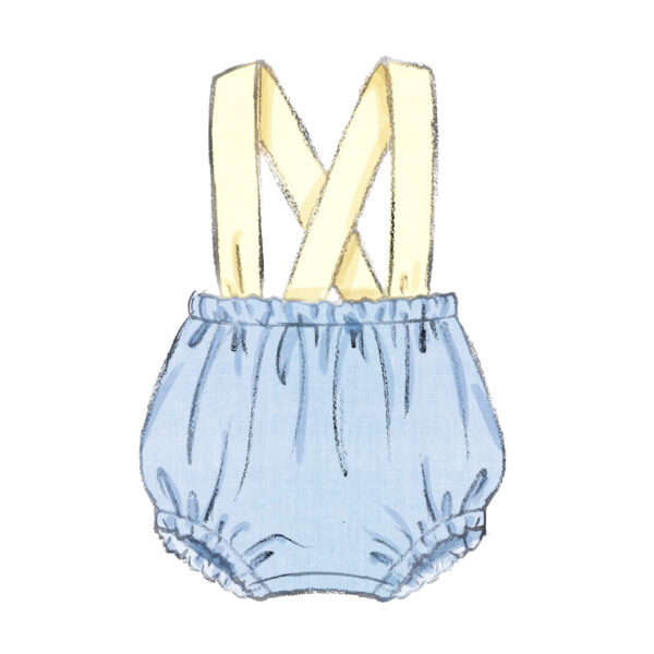 Butterick Schnittmuster - B7031 - Babykleidchen mit Pumphose – Bild 4