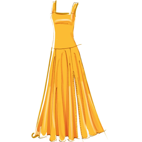 McCalls Schnittmuster M8551 - Kleid mit Karree Ausschnitt – Bild 4