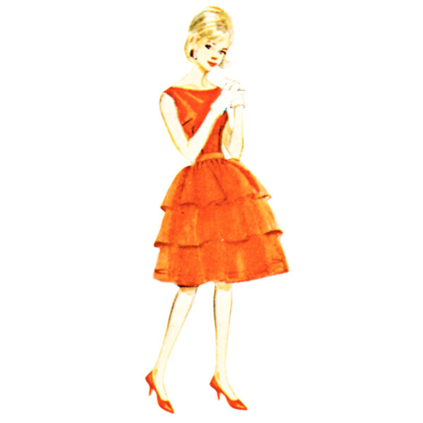 Butterick Schnittmuster - B7035 - Retro Kleid im Stil der 60er Jahre – Bild 5