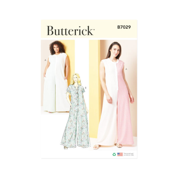 Butterick Schnittmuster - B7029 - Hausanzug, Hausoverall für Damen