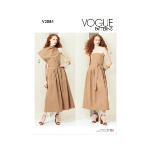 Schnittmuster V2084 - schulterfreies Kleid