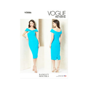 Schnittmuster V2086 - schulterfreies Kleid