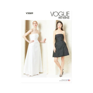 Vogue Schnittmuster - V2089 - trägerloses Abendkleid