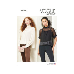 Vogue Schnittmuster V2090 – Bluse mit Stehbündchen nähen