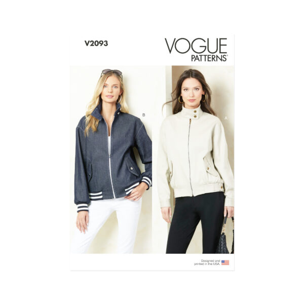 Vogue Schnittmuster - V2093 - Damenblouson mit Stehkragen