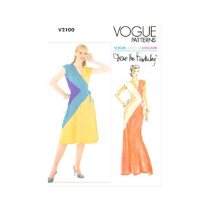 Vogue Schnittmuster V2100 – Kleid mit Colorblocking | Modern & stilvoll nähen