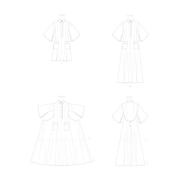 Vogue Schnittmuster - V2083 - Kleid mit kurzer Knopfleiste – Bild 8