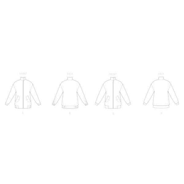 Vogue Schnittmuster - V2093 - Damenblouson mit Stehkragen – Bild 8