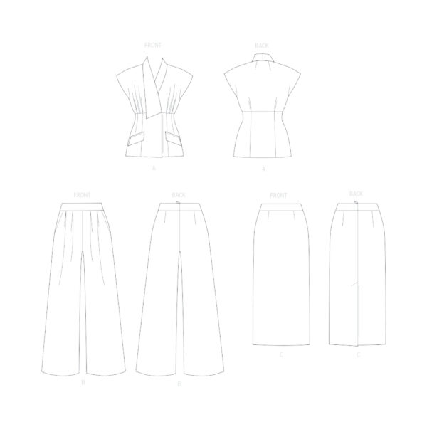 Vogue Schnittmuster V2097 - eleganter Hosenanzug, Kostüm – Bild 6