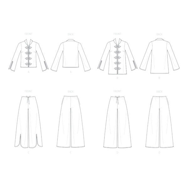 Vogue Schnittmuster V2099 - Hausanzug für Damen – Bild 6