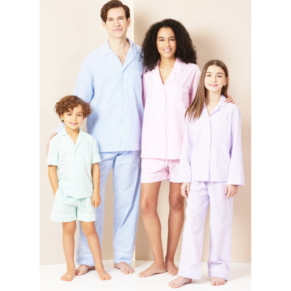 Butterick Schnittmuster - B7030 -  Schlafanzüge für die ganze Familie – Bild 2