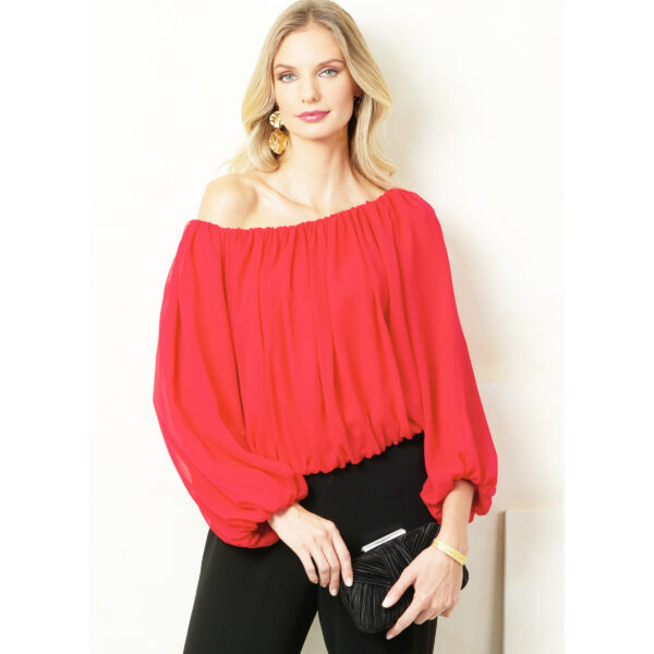 Vogue Schnittmuster V2091 - Bluse im Carmenstil nähen – Bild 2