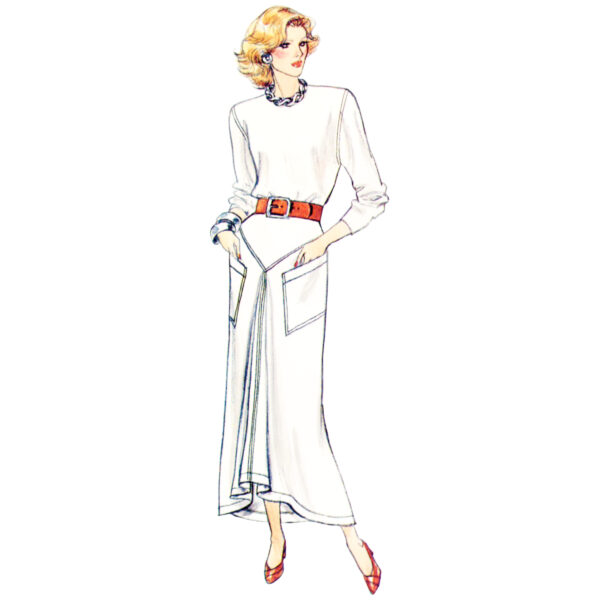 Vogue Schnittmuster V2102 - Vintage - ausgefallener Damenrock im Stil der Mode von 1987 – Bild 2